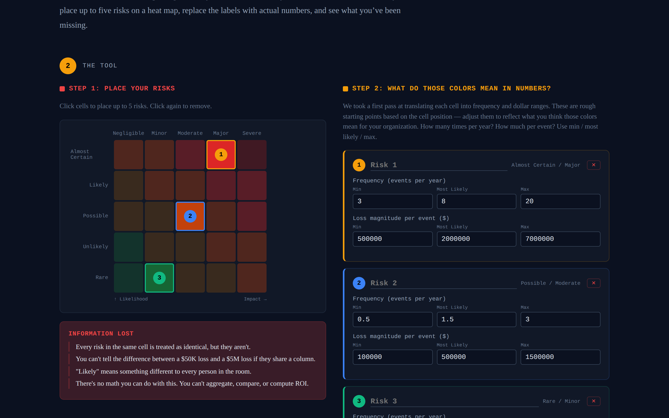 Screenshot of Heat Map → Histogram: See What Your Risk Matrix Is Hiding
